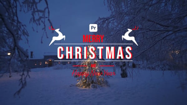 Typography Xmas for Premiere Pro – Festive Holiday Lettering and Christmas Typographic Designs