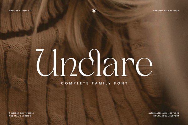 Unclare Serif Font Family (10 Fonts)