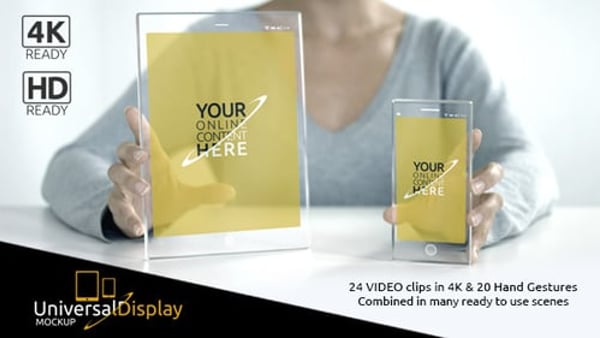 Universal Display Mockup for App & Website Presentations – 4K/HD