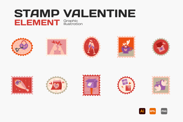 Valentine Postage Stamp