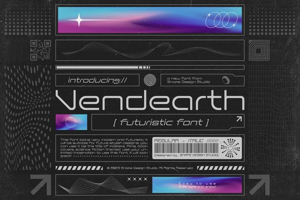 Vendearth - Futuristic Font