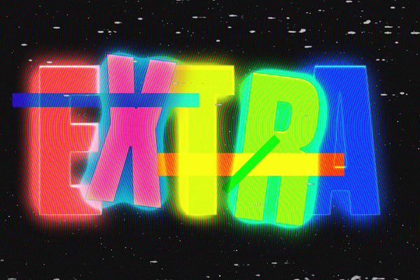 VHS Glitch Text Effect
