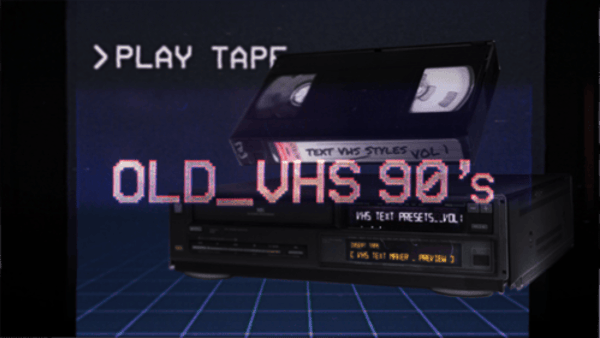 VHS Glitch Titles Presets