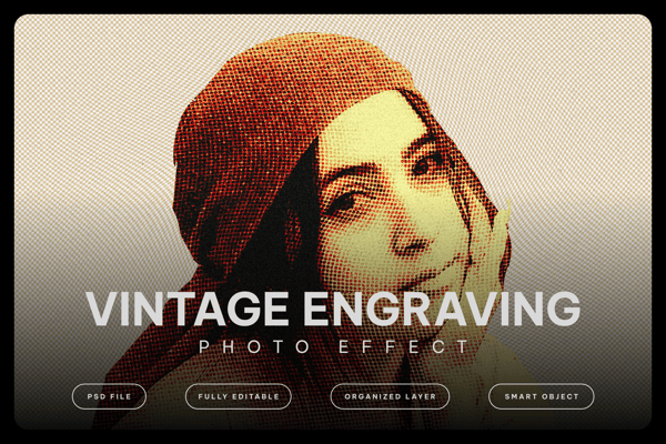 Vintage Engraving Photo Effect