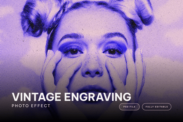 Vintage Engraving Photo Effect