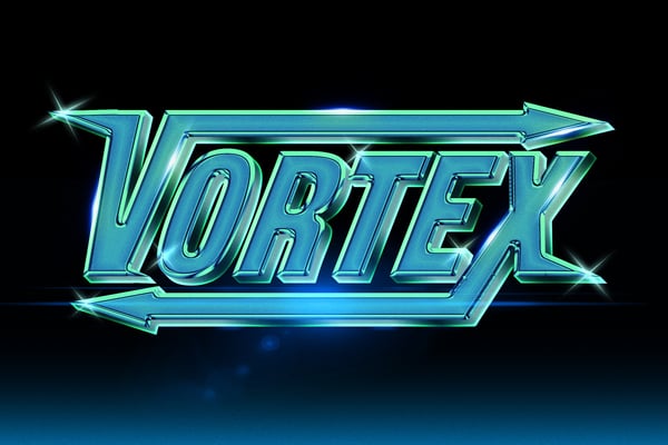 Vortex 3D Chrome Metallic Text Effect
