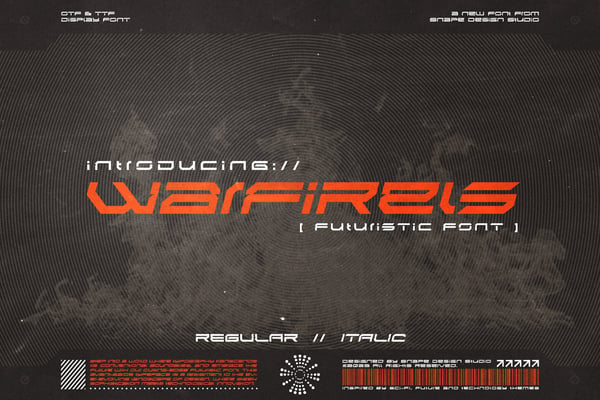 Warfirels - Futuristic Font
