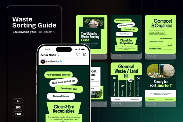 Waste Sorting Guide Instagram Social Media Post