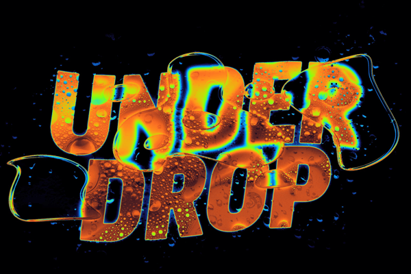 Water Distort Liquid Text Effect