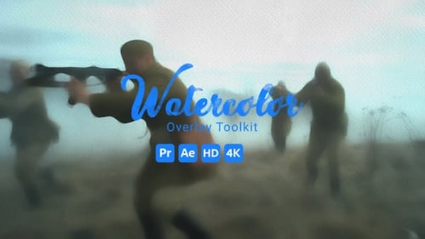Watercolor Painted Overlay Toolkit for After Effects & Premiere Pro MOGRT