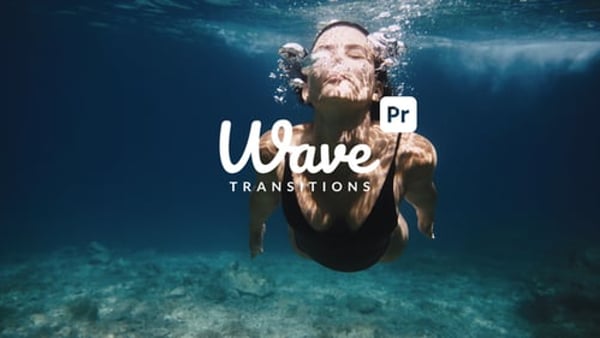Wave Transitions for Premiere Pro – Happy Energetic Animation Overlays (MOGRT)