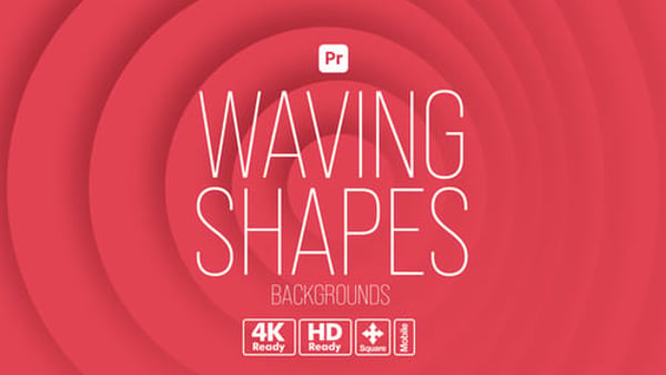 Waving Shapes Backgrounds for Premiere Pro - Smooth Flowing Motion Graphics Animation Pack
