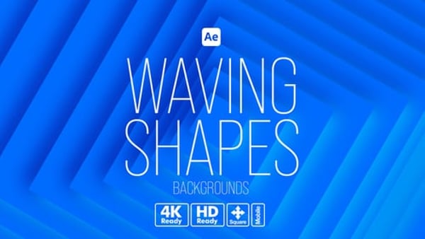 Waving Shapes Backgrounds - Smooth Flowing Motion Graphics Animation Pack