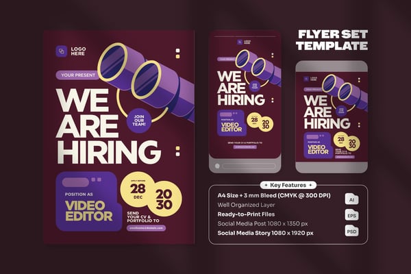 We Are Hiring - Flyer Set