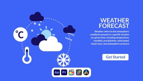 Weather Forecast Design Concept - Modern Website UI Presentation Animation Template
