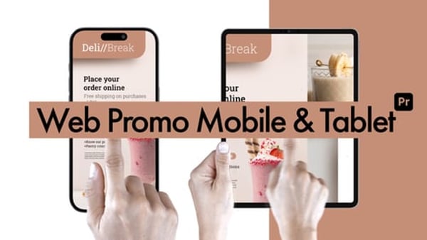 Web Promo Mobile Tablet Premiere Pro - Responsive App Showcase Template