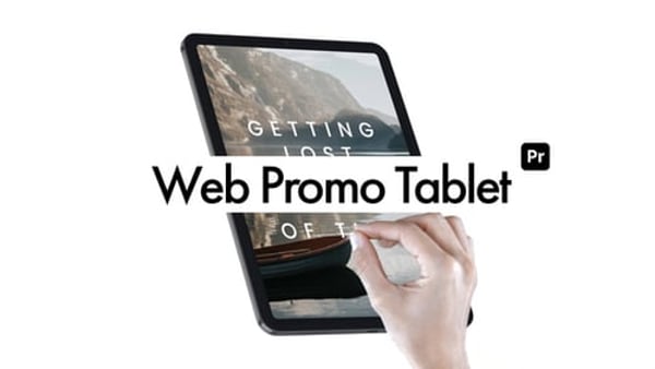 Web Promo Tablet Premiere Pro - Modern Tablet App Showcase Template