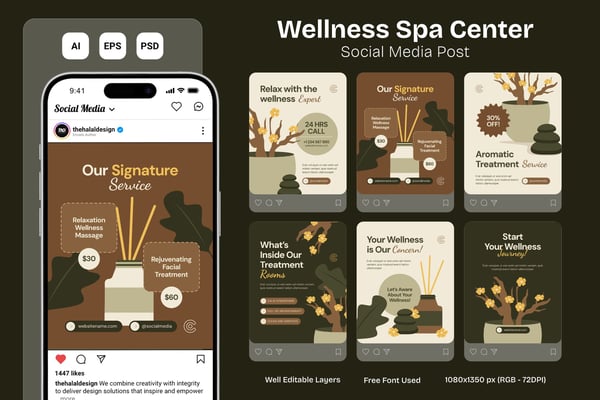 Wellness Spa Center - Instagram Post