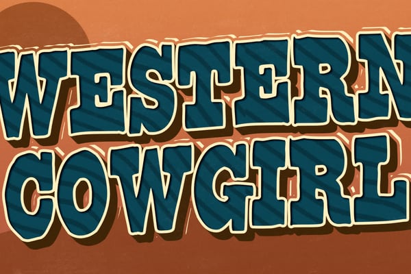 Western Vintage Text Effect