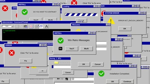 Win Retro Messages for Premiere Pro - Vintage Pixel Chat Animation Template