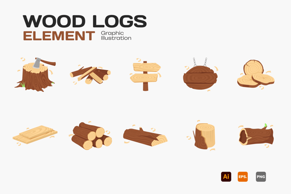 Wood Logs Element
