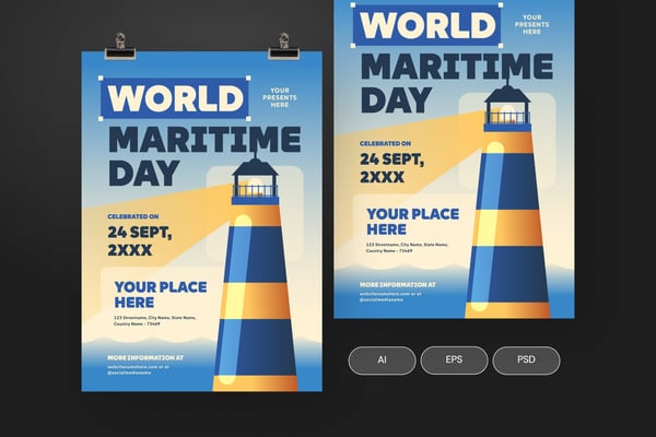 World Maritime Day Event Flyer Template