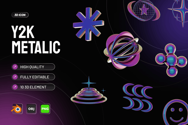 Y2K 3D Icon