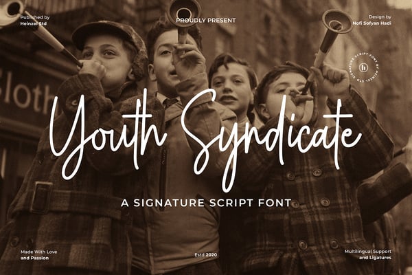 Youth Syndicate Signature Font