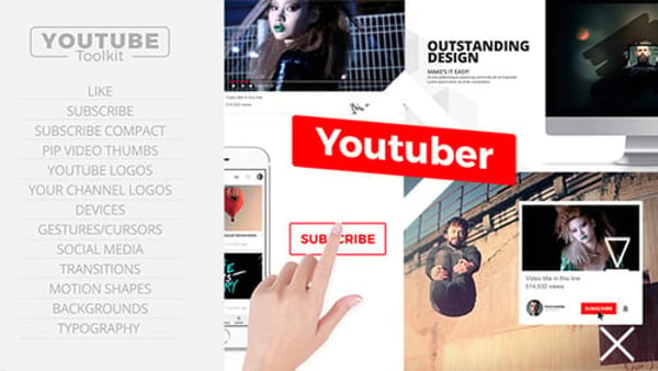 YouTube Channel Toolkit — Subscribe Animations, Logos, Lower Thirds & Graphics