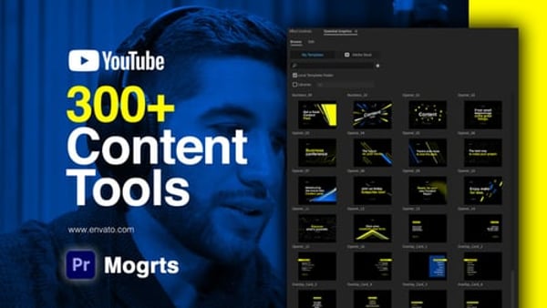 YouTube Content Tools for Premiere Pro - Social Media Motion Graphics Toolkit