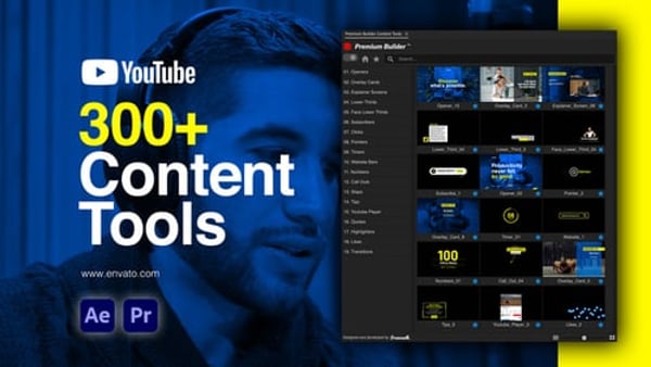 YouTube Content Tools - Social Media Motion Graphics Toolkit