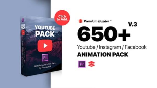 YouTube Pack for Premiere Pro - Social Media Motion Graphics Toolkit Extension