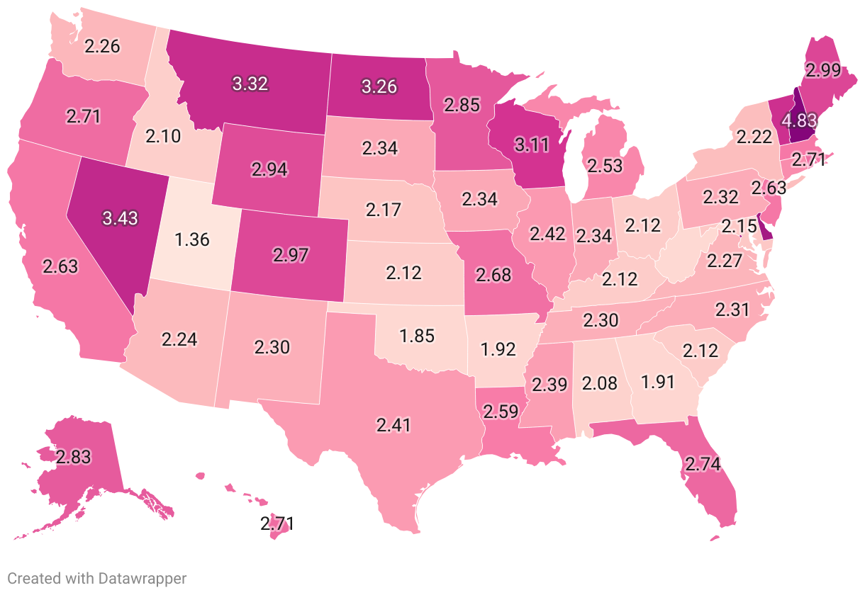 Alcohol Consumption By State