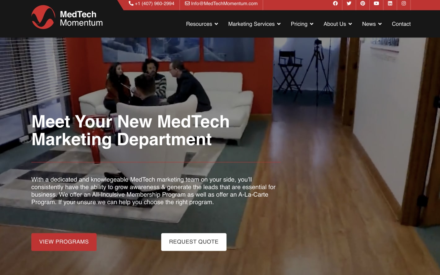 MedTech Momentum Homepage