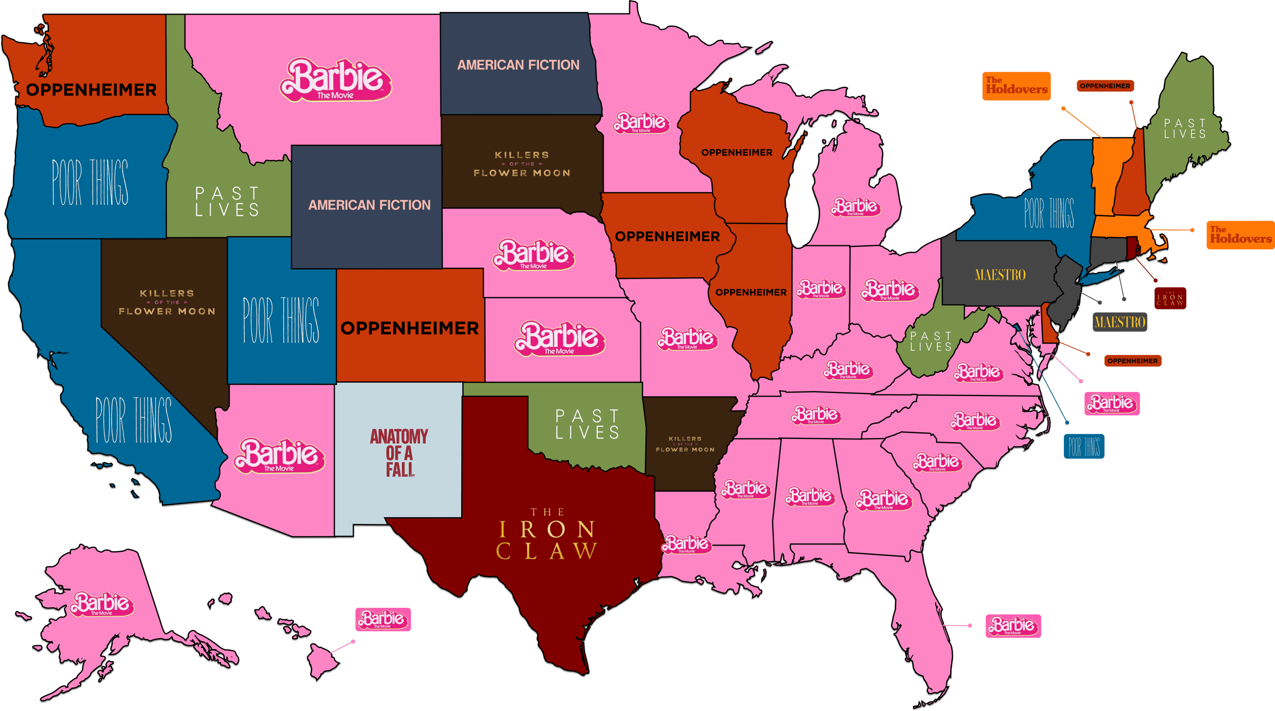 Favorite Oscar Movie by State