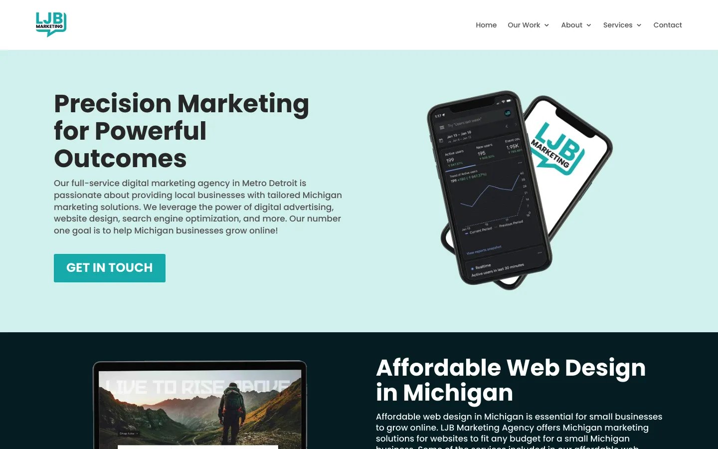 LJB Marketing Agency Homepage