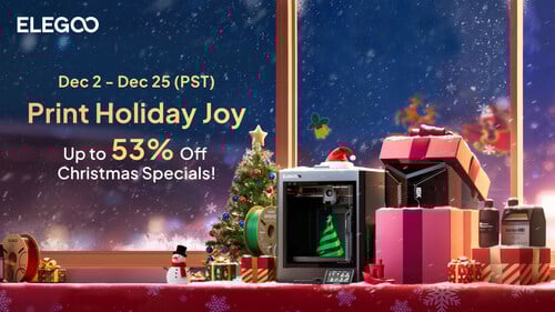 ELEGOO Announces Christmas 3D Printer Sale With Major Holiday Deals From Dec. 2 To Dec. 25