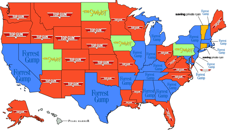 Most Popular Patriotic Movie by State
