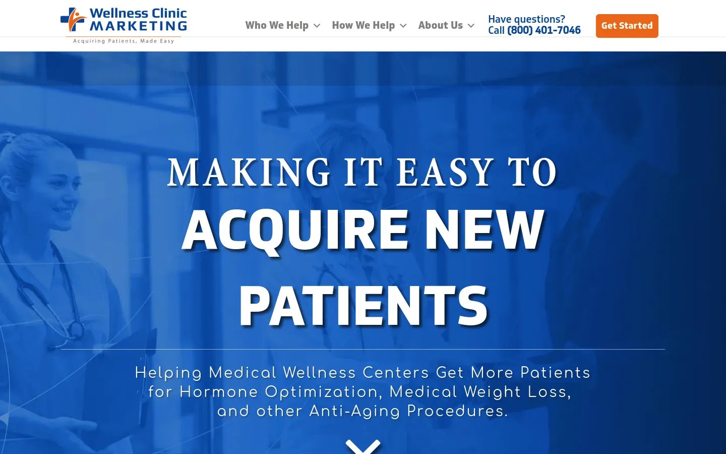 Wellness Clinic Marketing Homepage