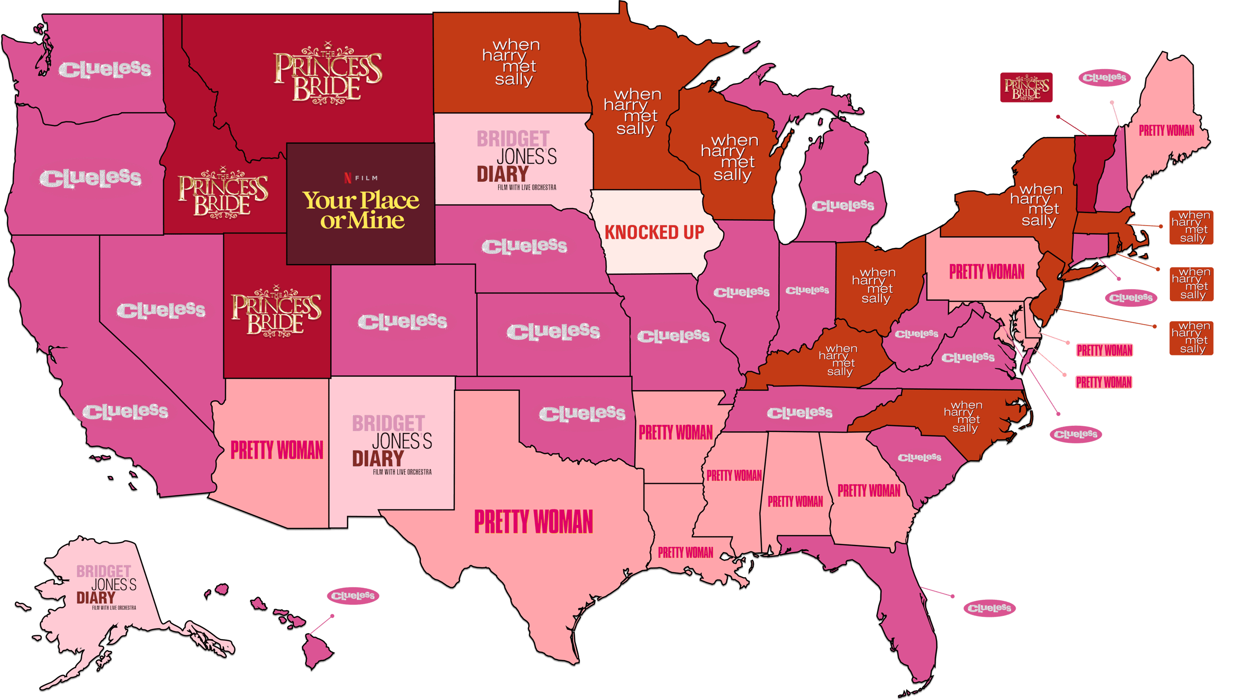 Favorite Rom Com by State