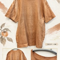 【田んぼの泥で染められる】米を育てる土が服を染める。滋賀で染めた柿渋染めTシャツ｜一枚ごとの風合いと色の変化を楽しむ - 5