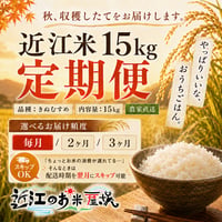 【15kg定期便】★新米★近江米  令和8年産 きぬむすめ 滋賀県高島市産 自家製 産地直送 単一原料米 玄米重量<残留農薬検査実施予定> - 1