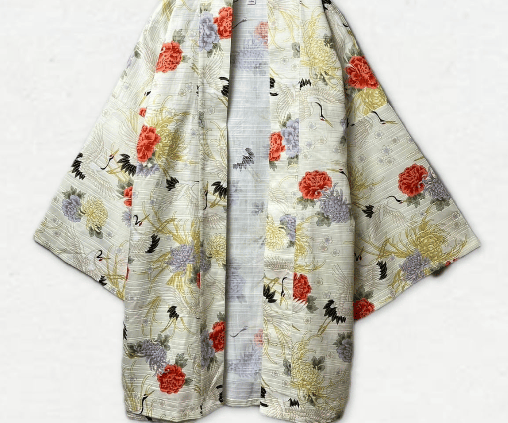 【JPYC決済限定商品】はっぴ 鶴　白
