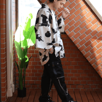 【JPYC決済限定商品】黒猫　はっぴ　生成り - 4