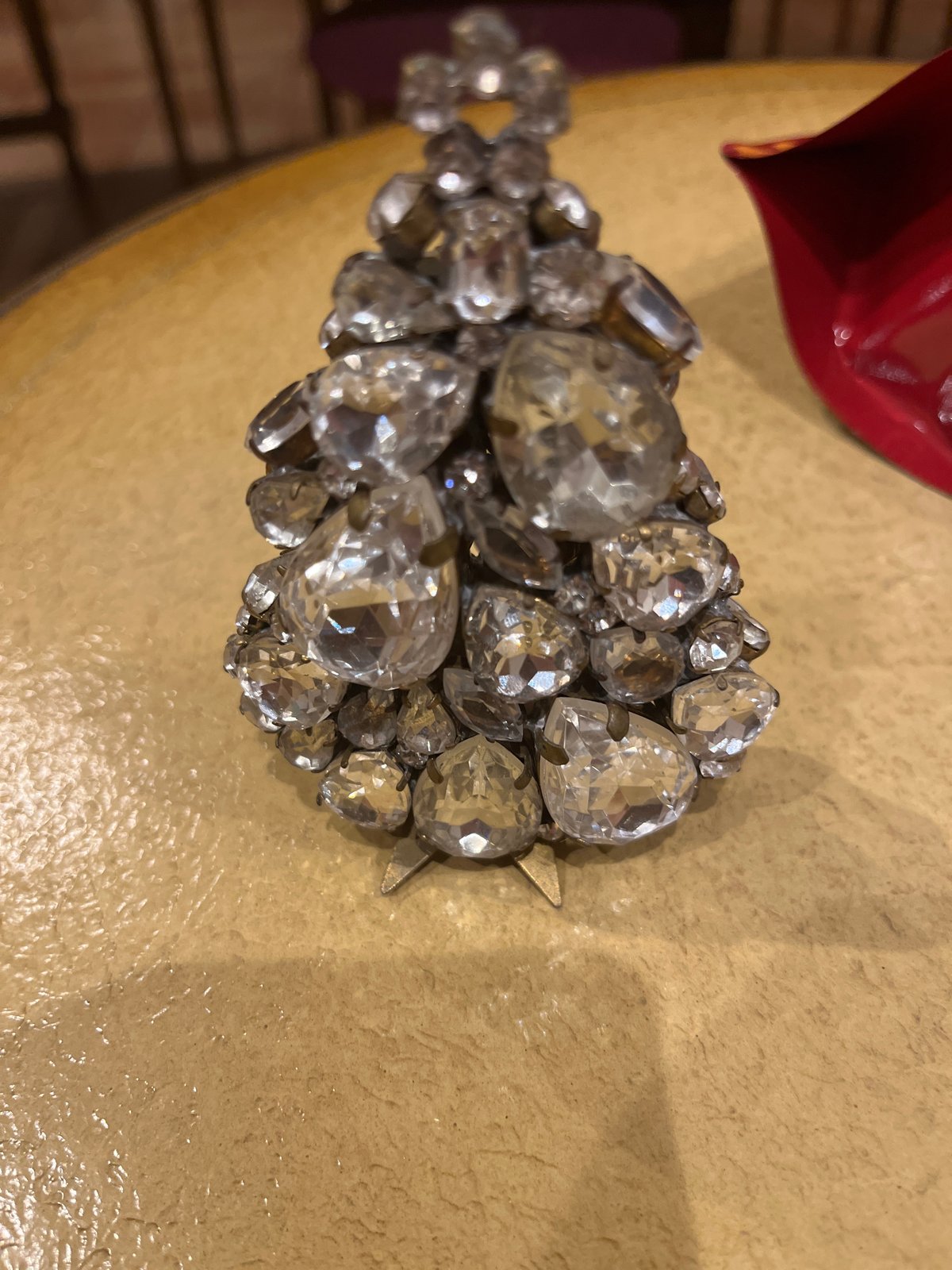 チェコガラスツリー 3D立体型 クリスマスヴィンテージ ラインストーン