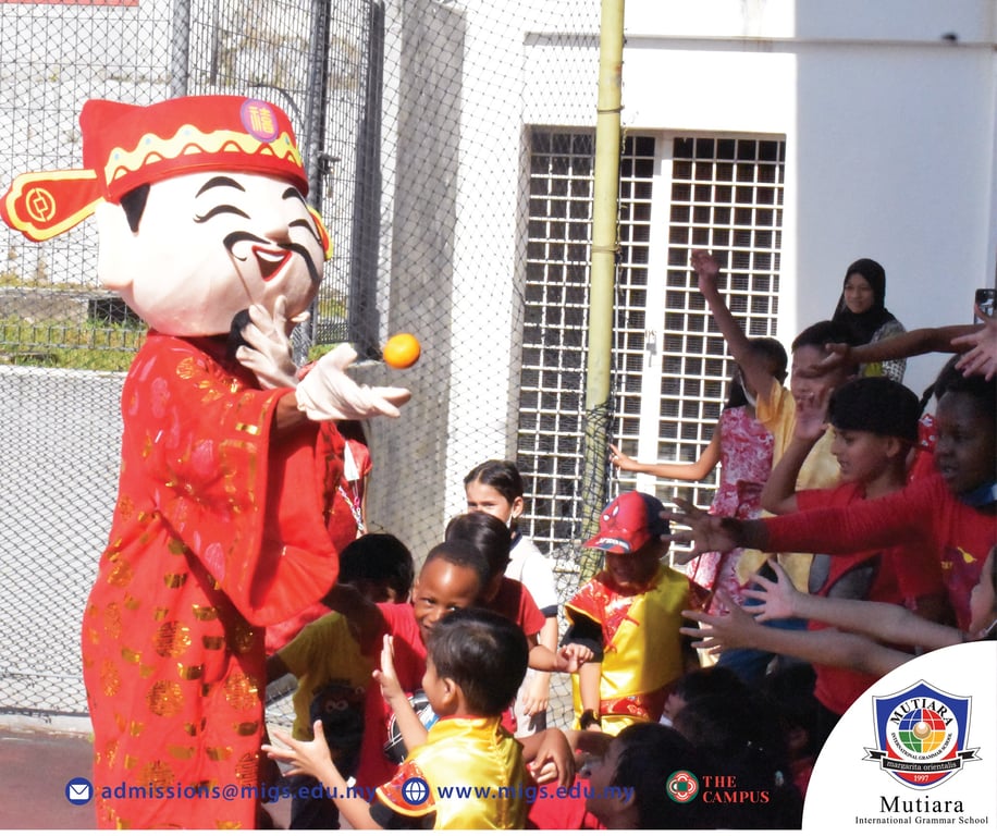 The school community enjoy the Chinese New Year celebrations on campus.