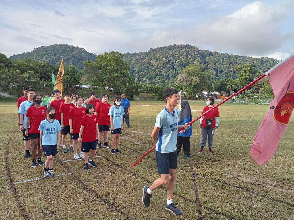 Students participating in the sports carnival.