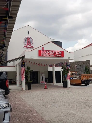 The front entrance of the school
