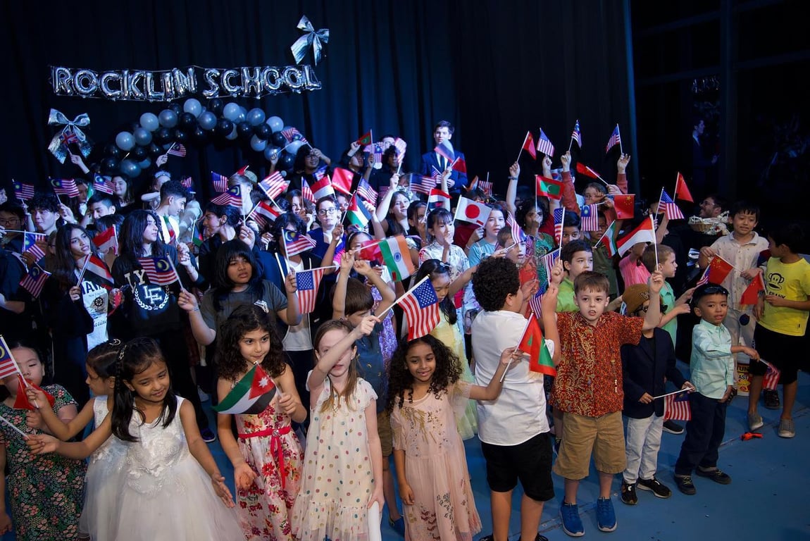 The school's graduation ceremony sees a celebration of the many cultures that make up the student community.