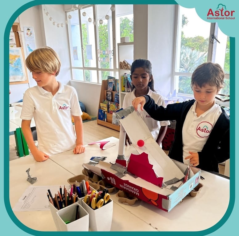 Students working together on an engineering project